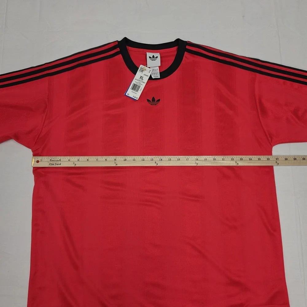 Adidas Jacquard Jersey Red Black JW5881 Men's Size XLarge
